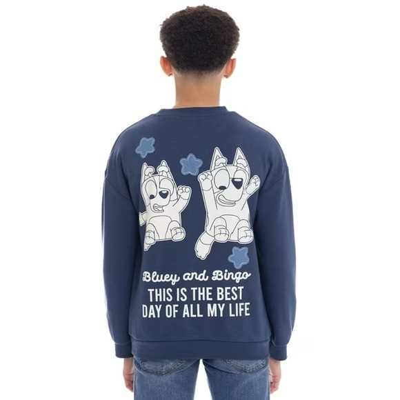 Bluey Kids' Character Boys Crewneck Sweatshirt - Picture 3 of 6